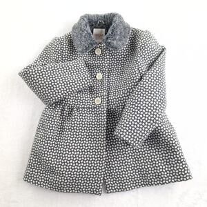 Cat & Jack Wool Blend Pleplum Coat Faux Fur Collar Girls 5T KidCore